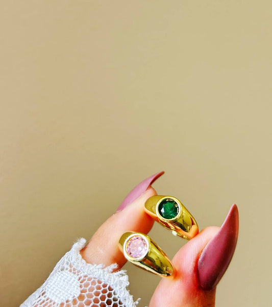 Radiant Gem Pinky Ring