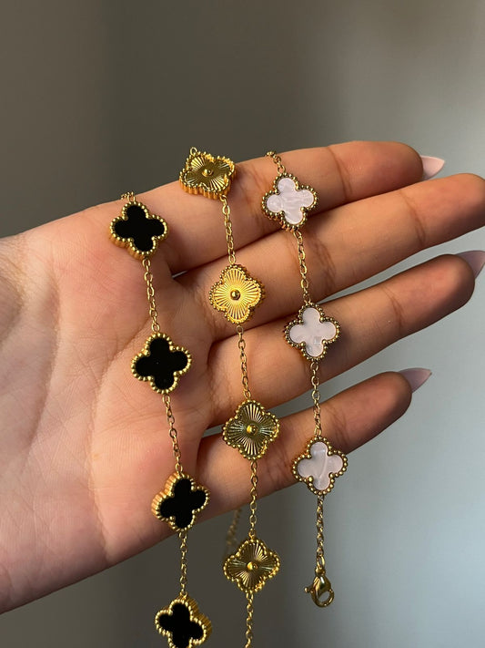 Four-Leaf Clover Charm Bracelet
