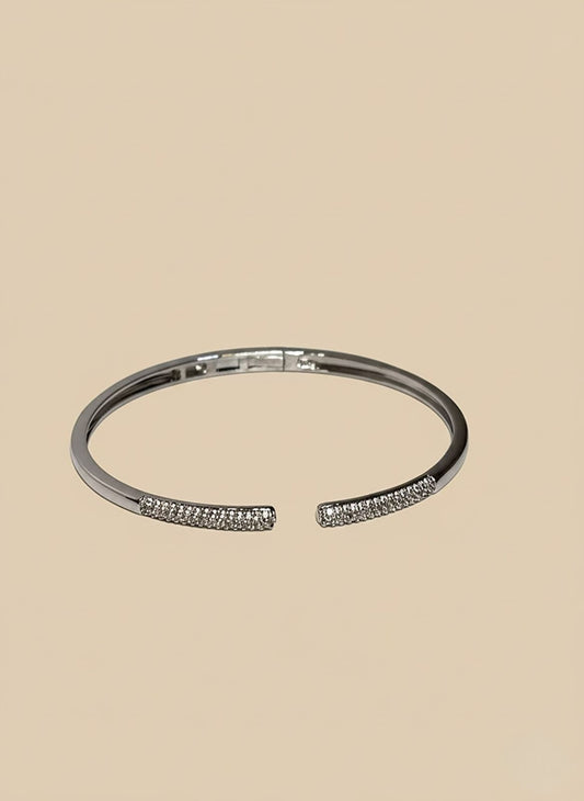 Elegant Platinum Open Cuff