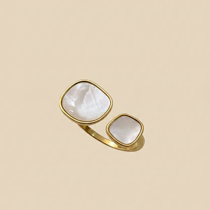 Luminous Pearl Mosaic Ring