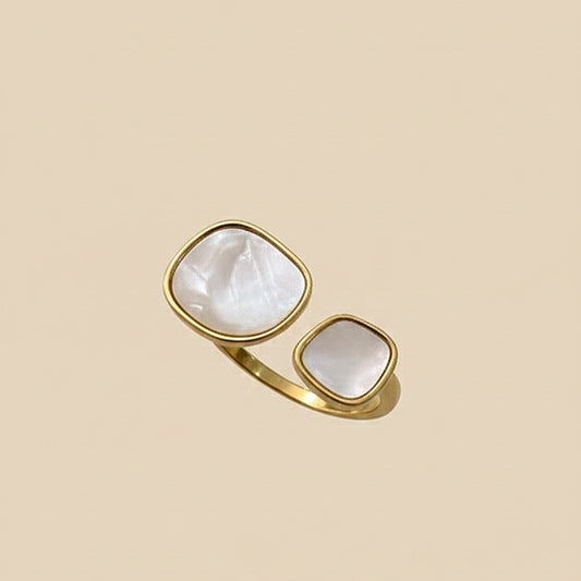 Luminous Pearl Mosaic Ring