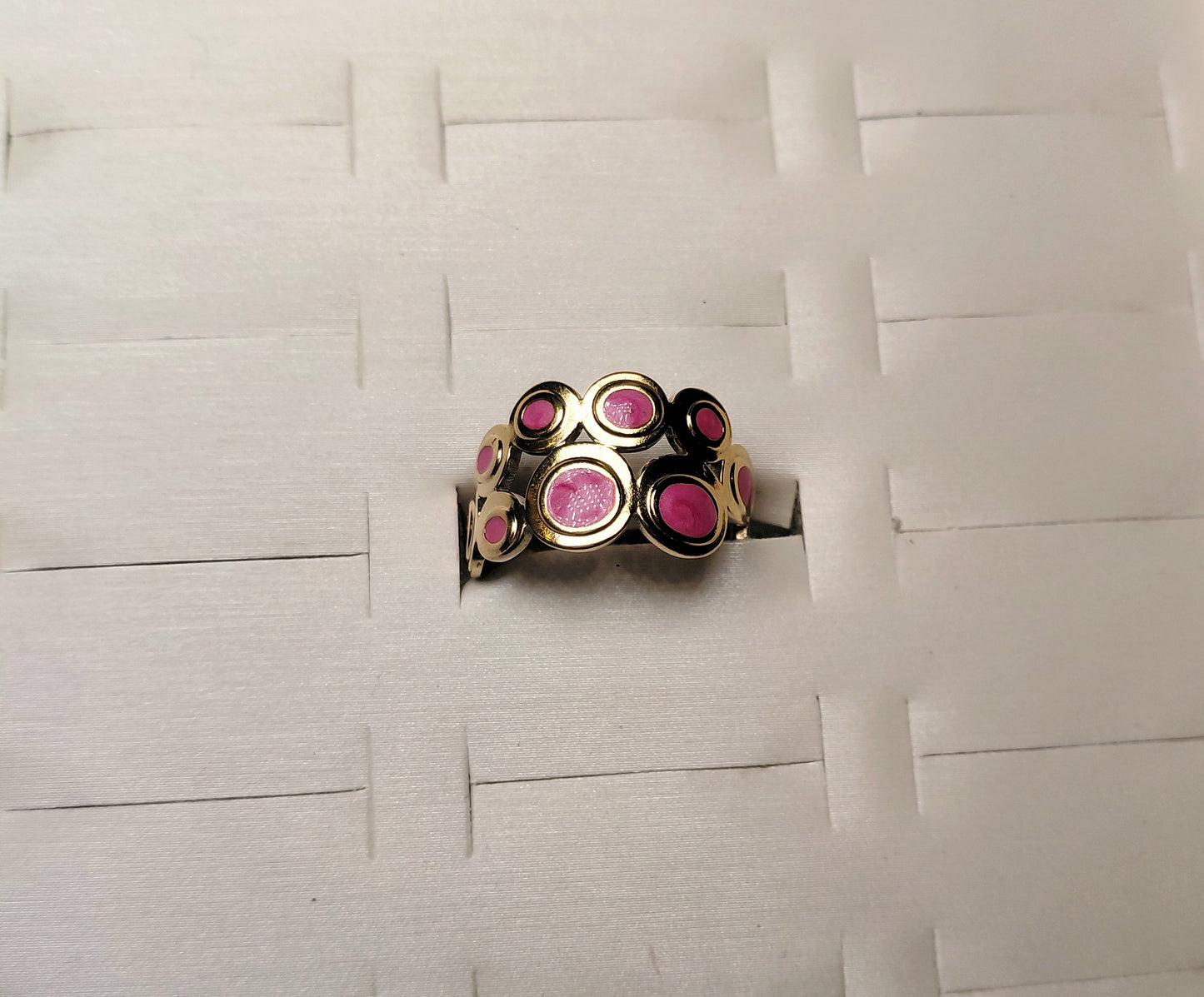 Radiant Pink Enamel Ring