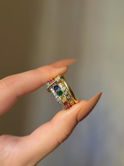 Rainbow Stack Capsule Ring