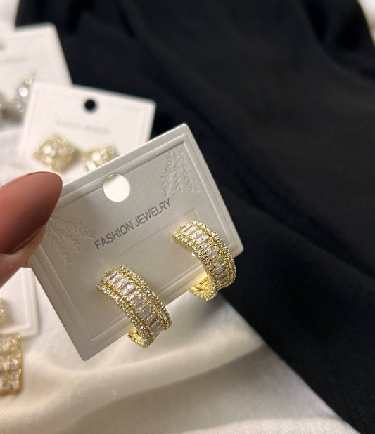 Luxe Crystal Hoop Earrings