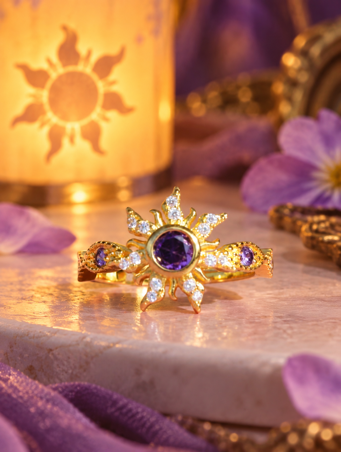 Glowing Rapunzel Sun Ring