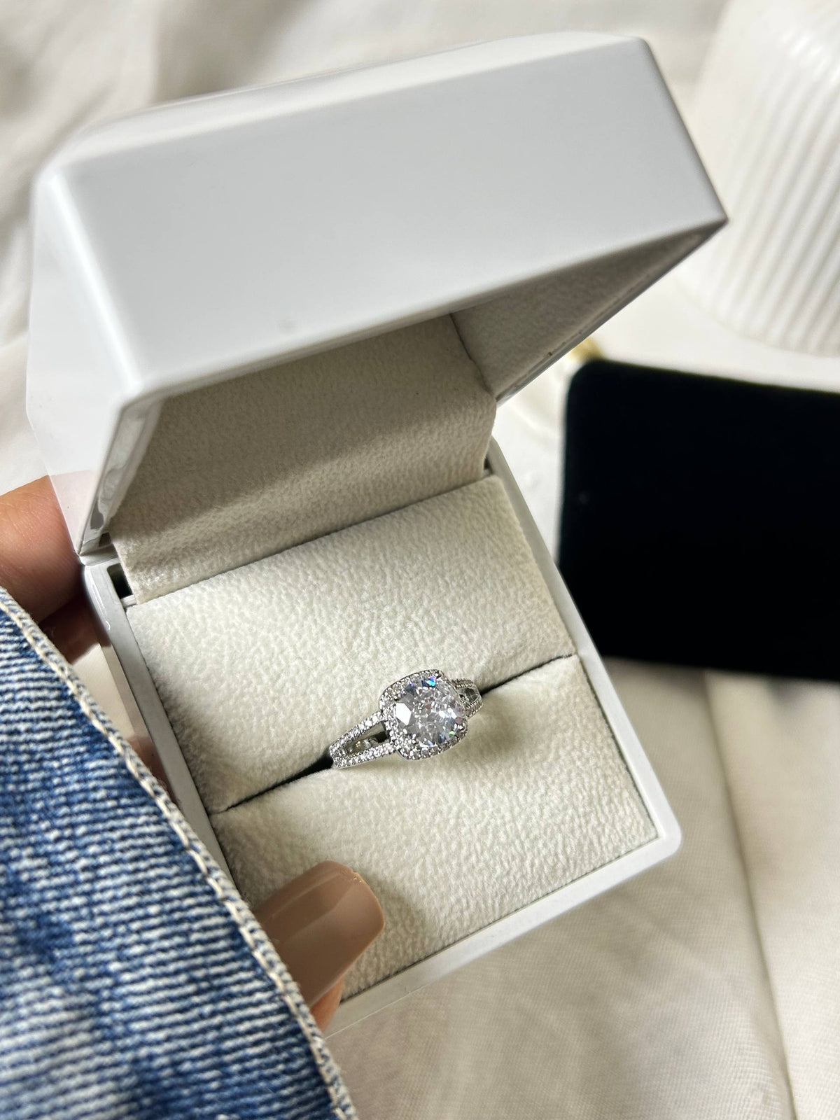 Classic Cushion Halo Ring