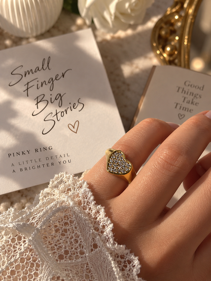 Radiant Heart Pinky Signet