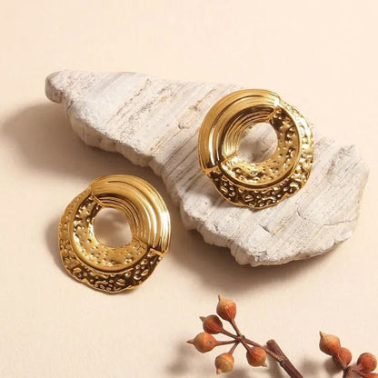 Golden Crescent Hoops