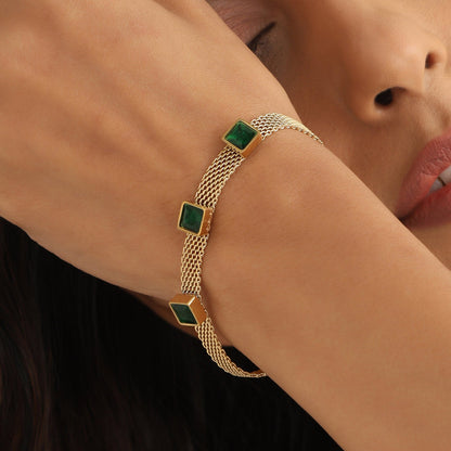 Emerald Mesh Bracelet