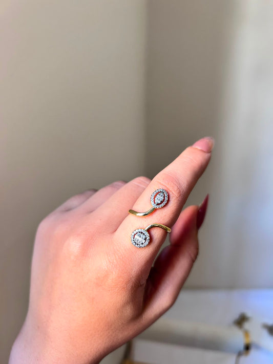 Sparkling Dual Crystal Ring