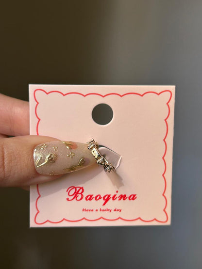 Elegant Baguette Chain Piercing