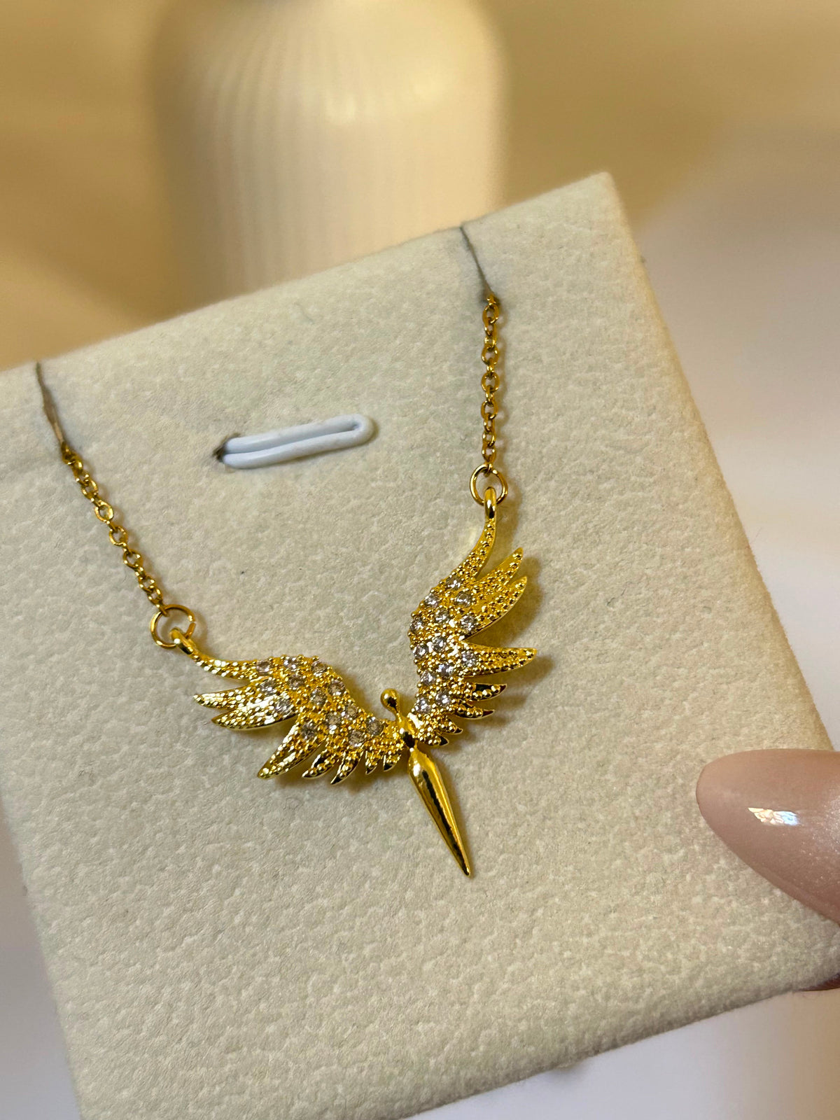 Sparkling Angel Wing Necklace
