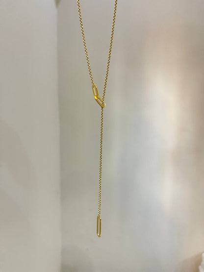 Modern Geometric Link Necklace
