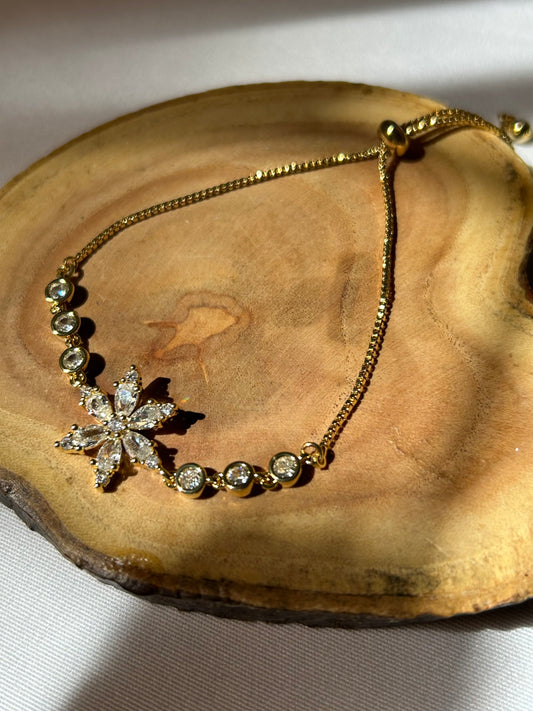 Sparkling Floral Bloom Bracelet