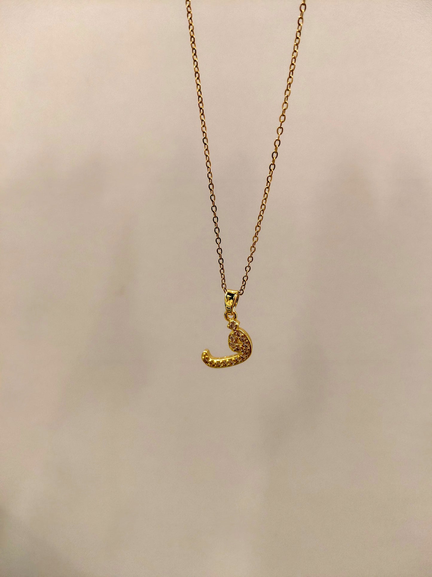 Dazzling Arabic Letter Necklace