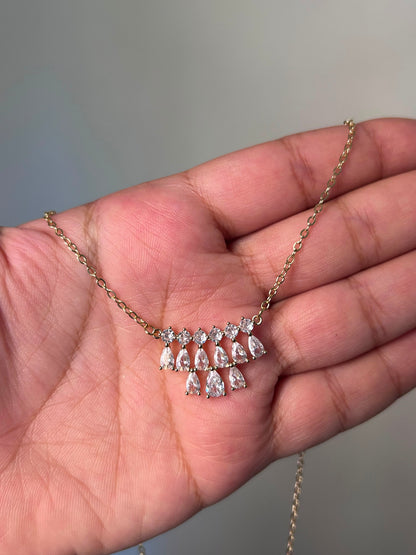 Sparkling Drip Crystal Necklace