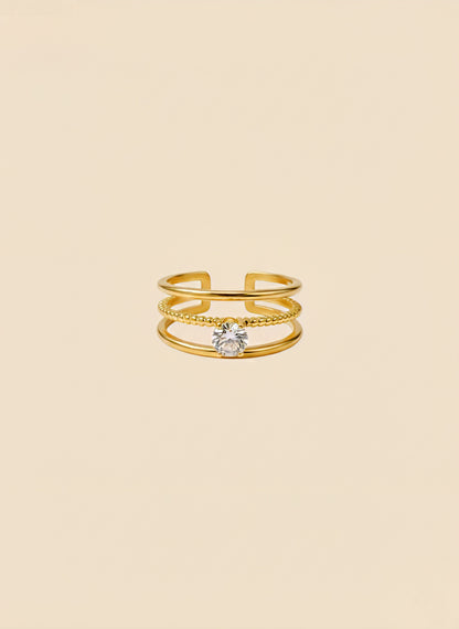 Minimalist Solitaire Bead Ring