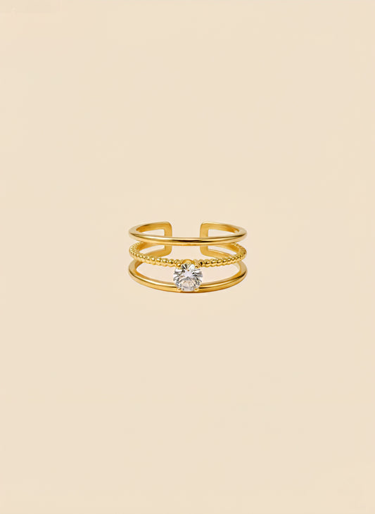 Minimalist Solitaire Bead Ring