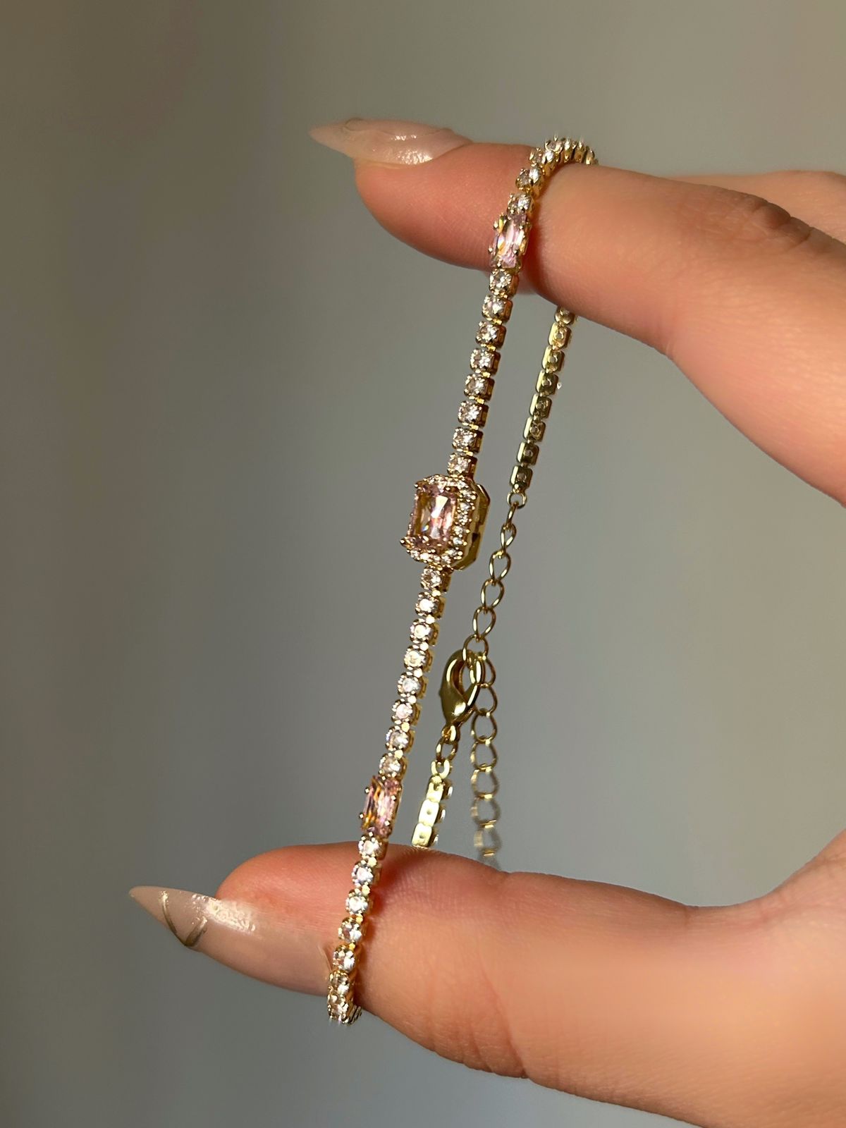 Rose Pink Tennis Bracelet