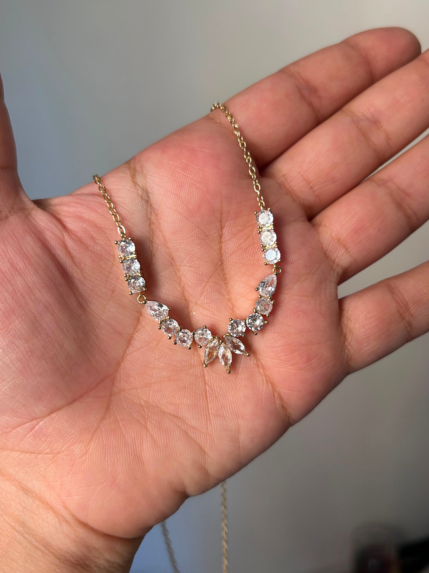 Radiant Zircon Cluster Necklace