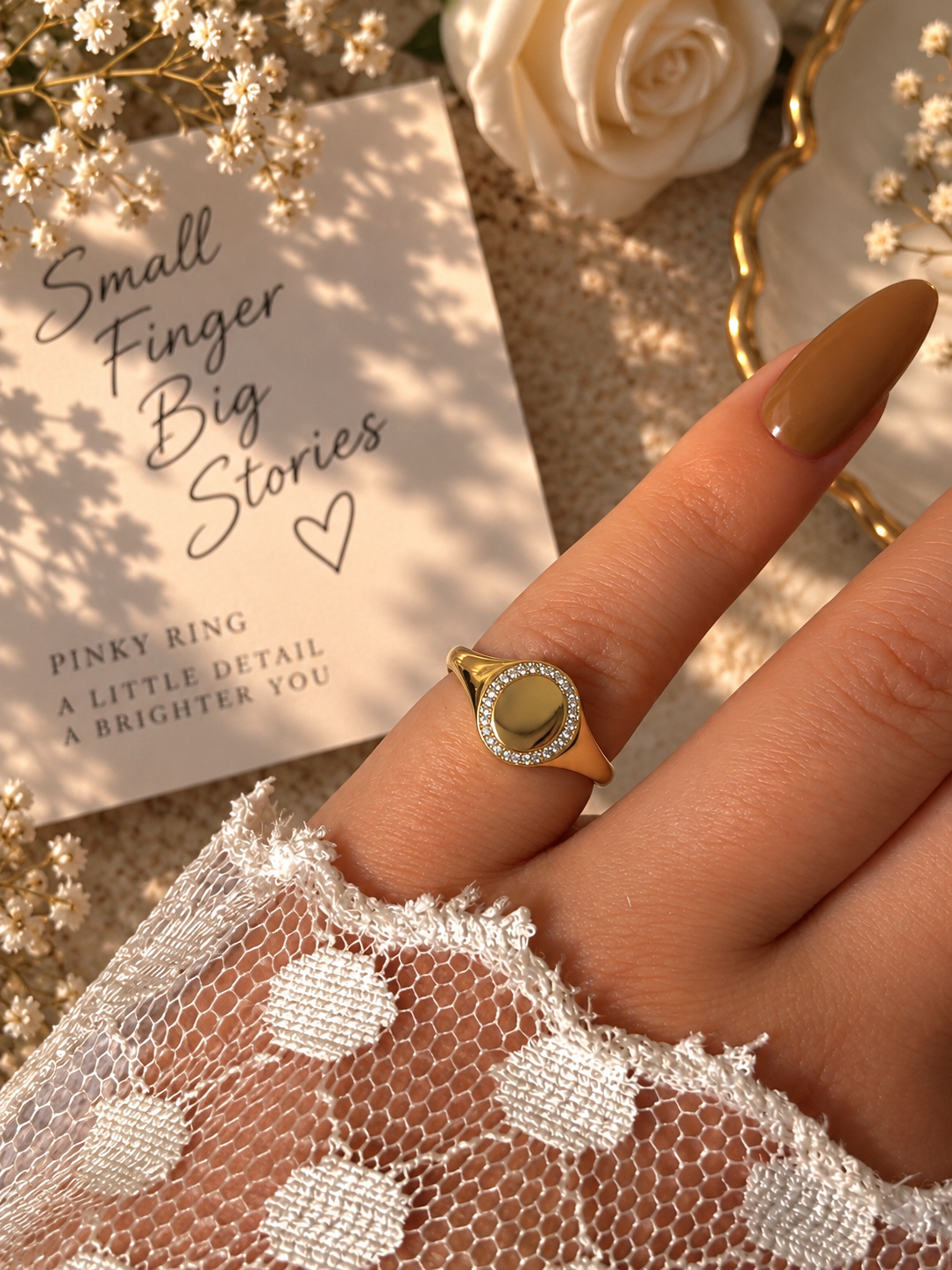 Elegant Oval Pinky Ring