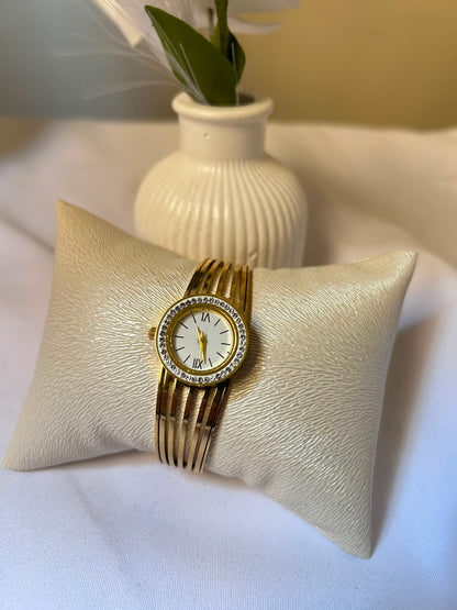 Multi-Strand Rhinestone Bracelet Watch