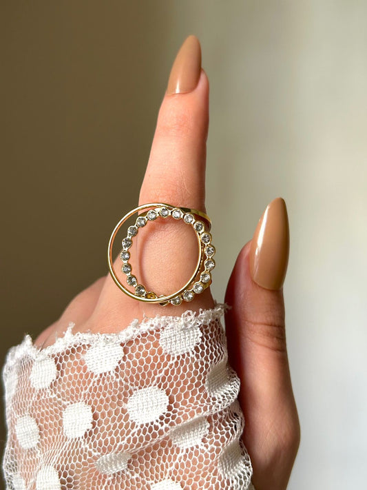 Crystal Halo Orbit Ring