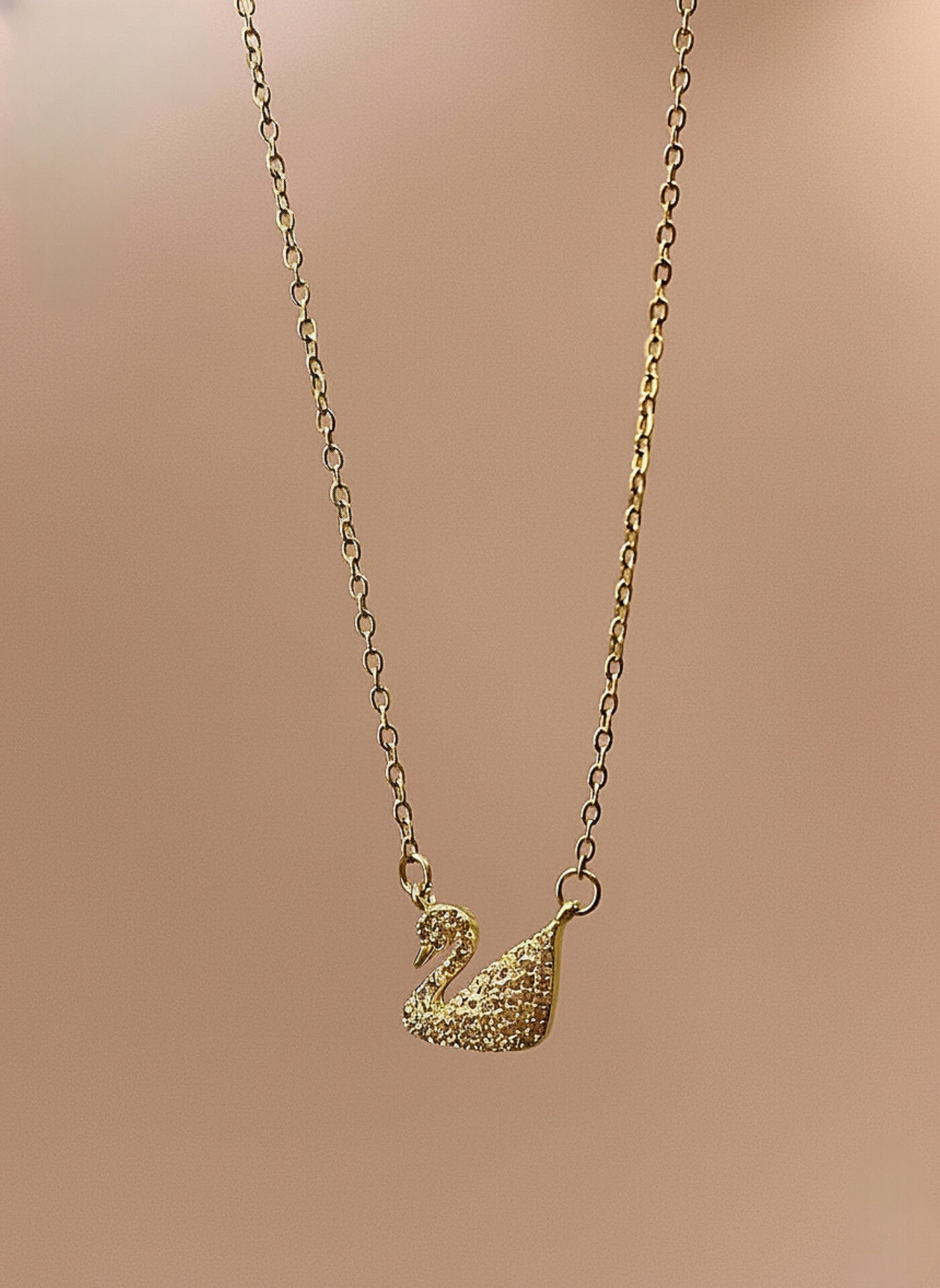 Radiant Crystal Swan Pendant
