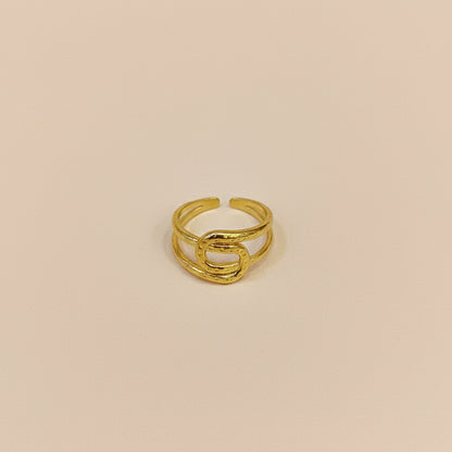 Hammered Link Statement Ring