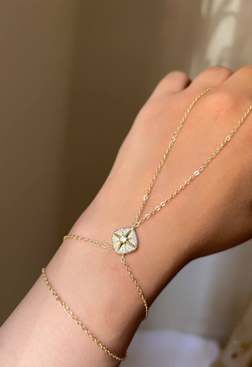 Ethereal Starburst Hand Chain