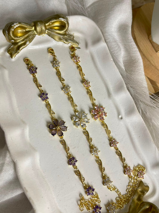 Sparkling Floral Vine Bracelet