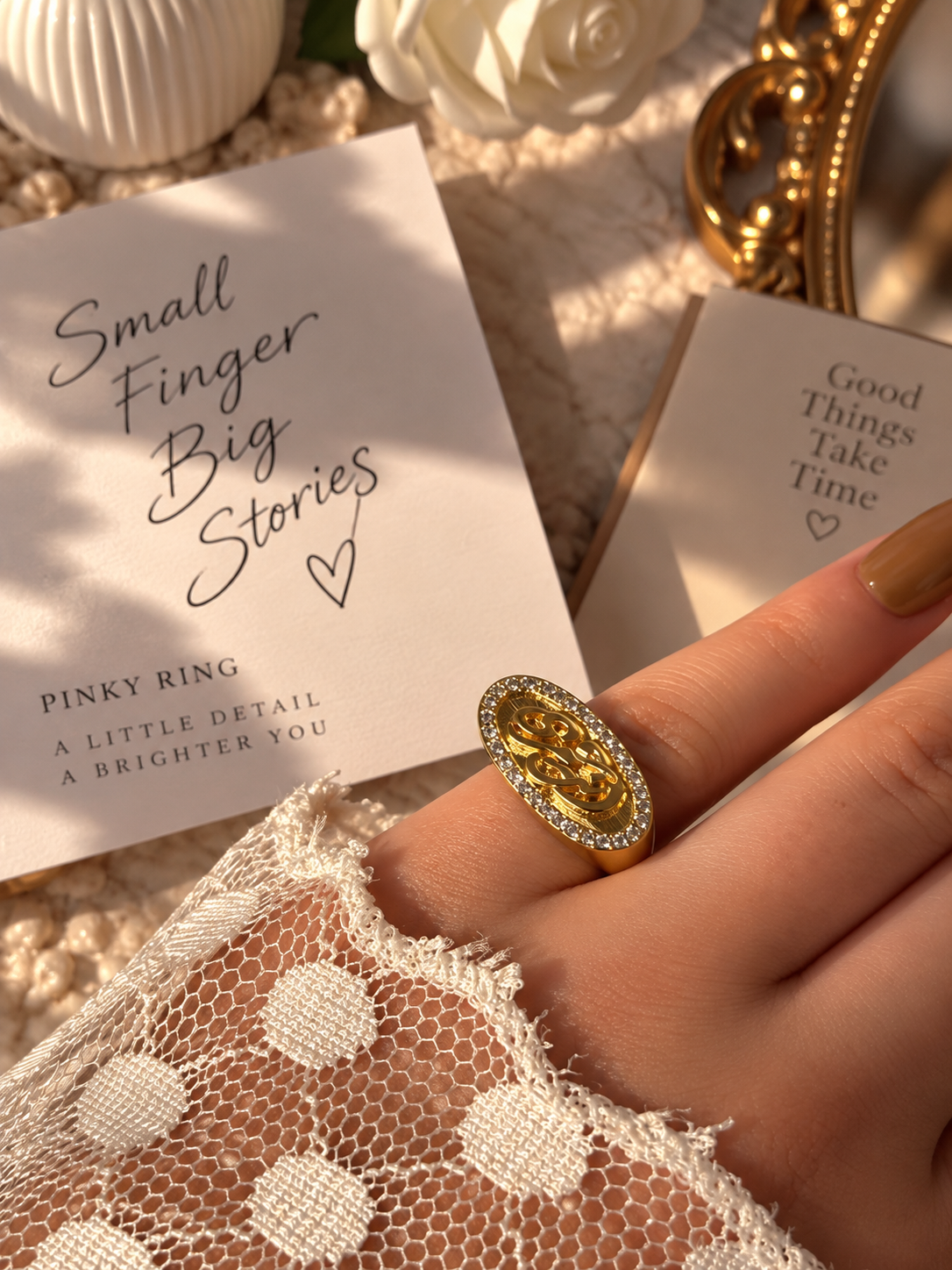 "Anta Omri" Pinky Signet
