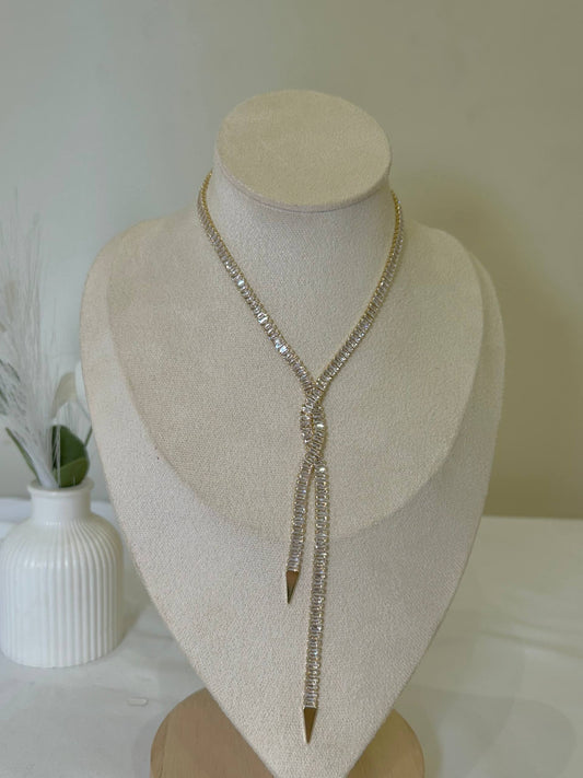 Elegant Baguette Lariat
