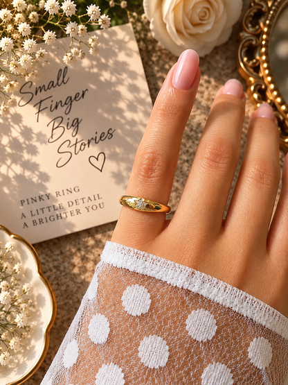 Starry Celestial Pinky Ring