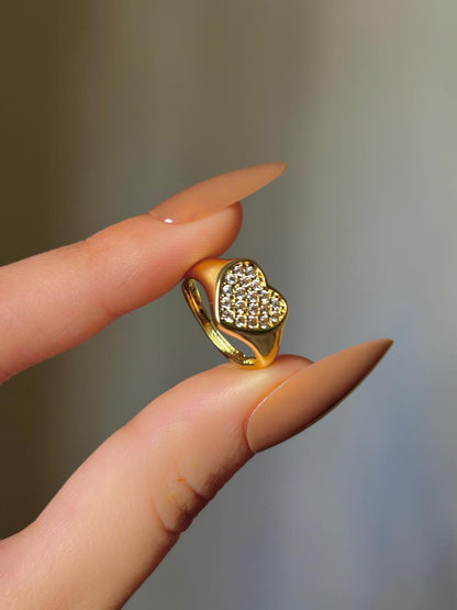 Radiant Heart Pinky Signet