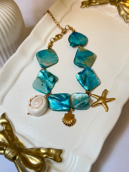 Turquoise Mother-of-Pearl Coastal Bracelet