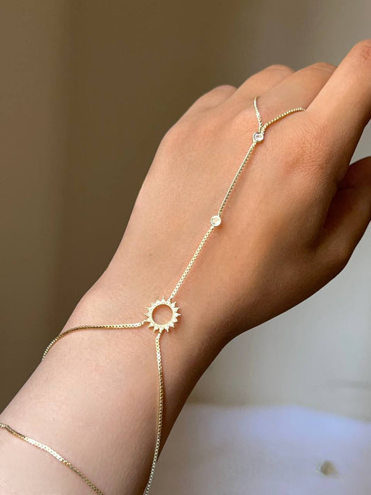 Golden Sunbeam Hand Chain