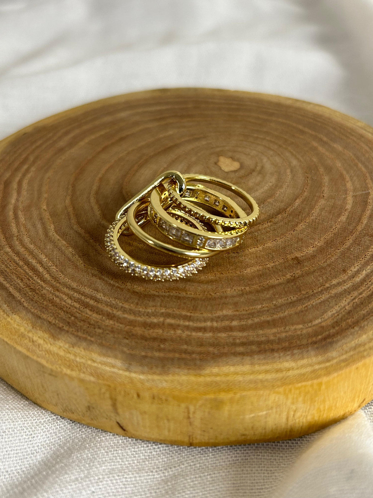 Multi-Layer Zircon Band Ring