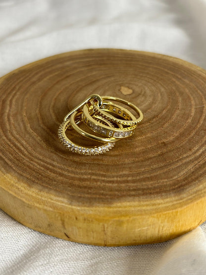 Multi-Layer Zircon Band Ring