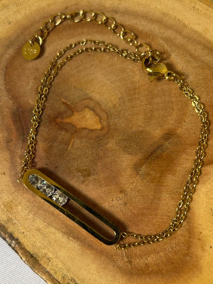 Floating Crystal Bar Bracelet