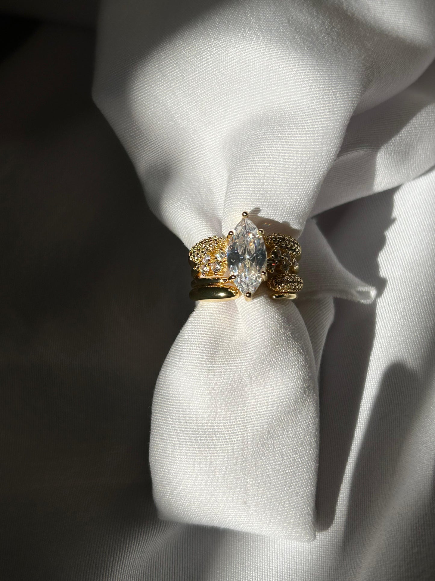 The Marquise Wings Luxury Zirconia Stack
