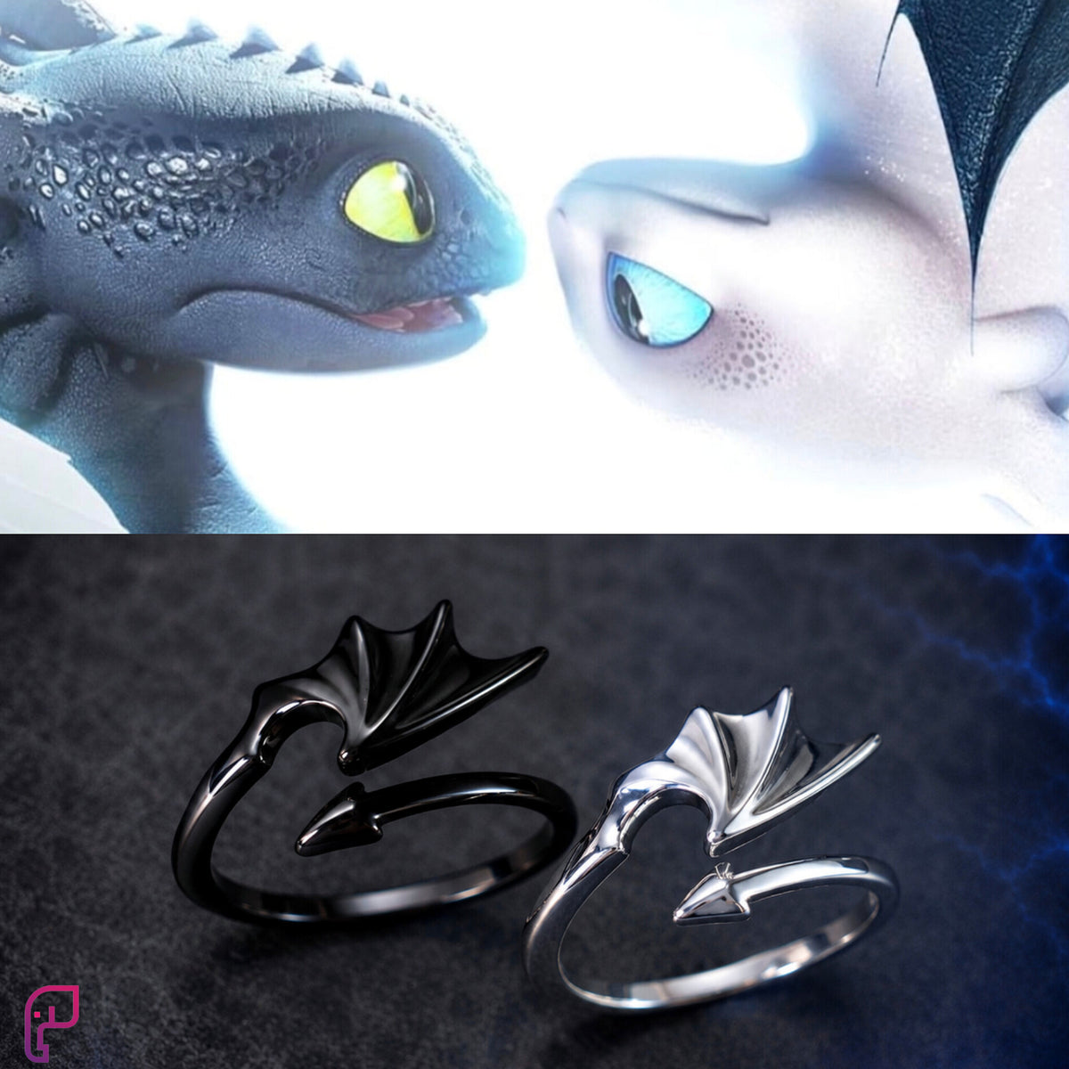 Dragon Couple Ring Set