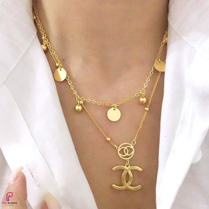 Elegant Layered Medallion Necklace
