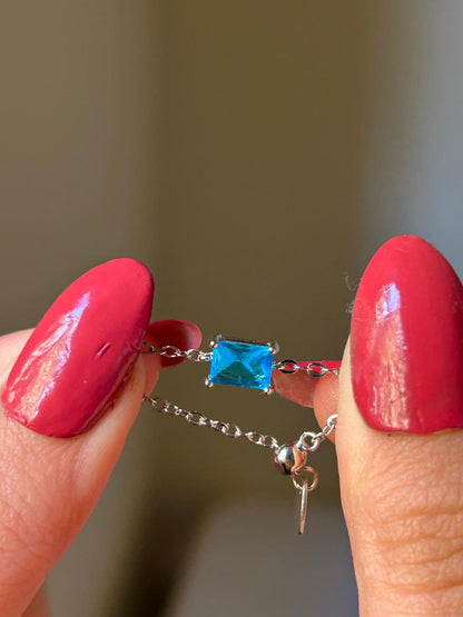Ocean Blue Emerald-Cut Ring