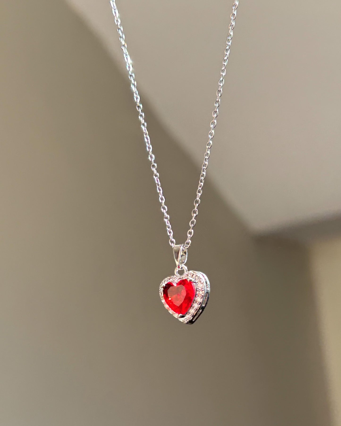 Red Pandora Heart Necklace