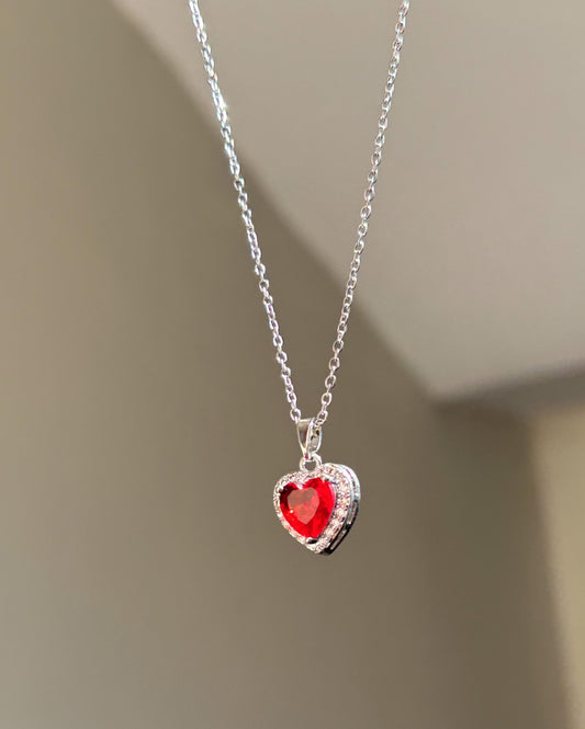 Red Pandora Heart Necklace