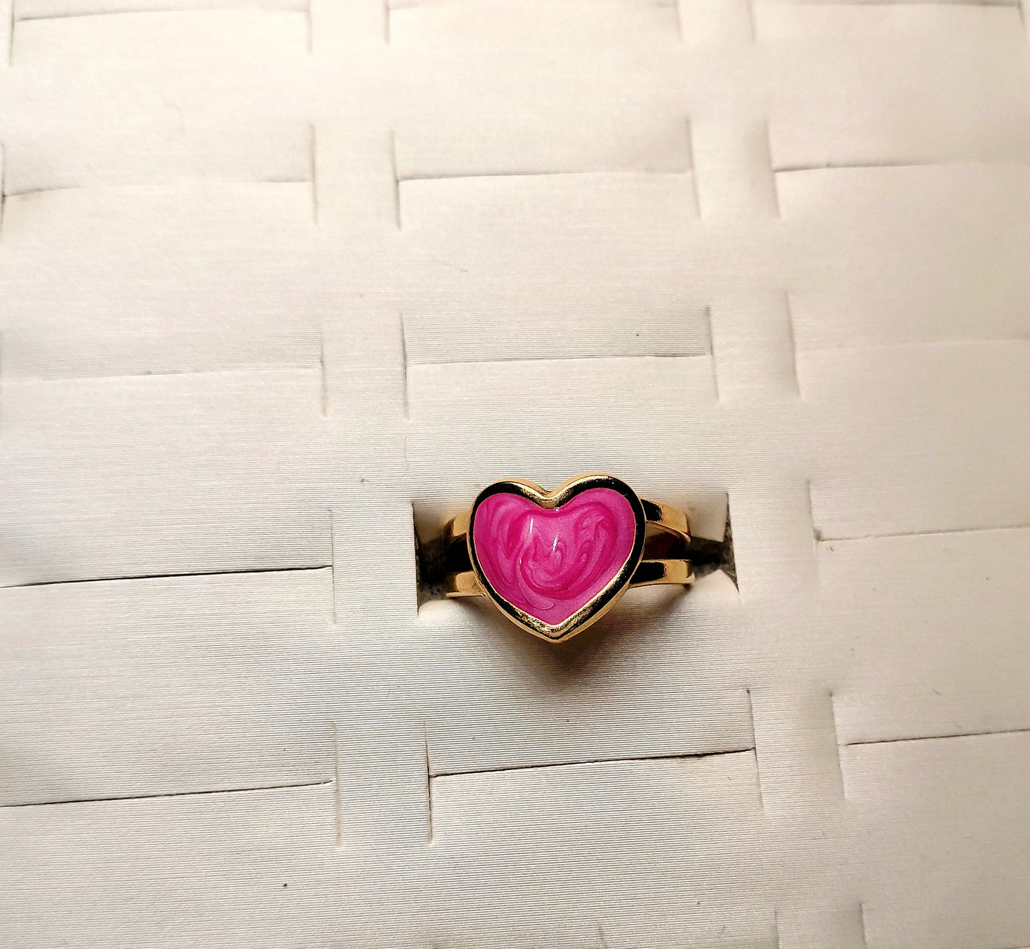 Radiant Pink Enamel Ring