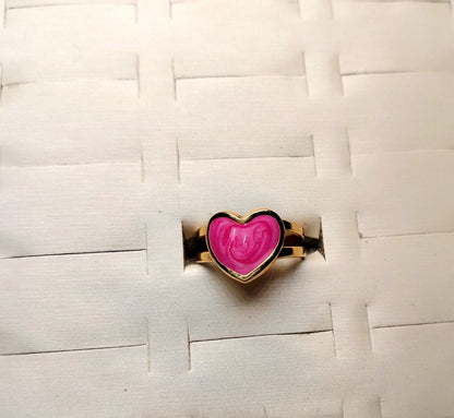 Radiant Pink Enamel Ring