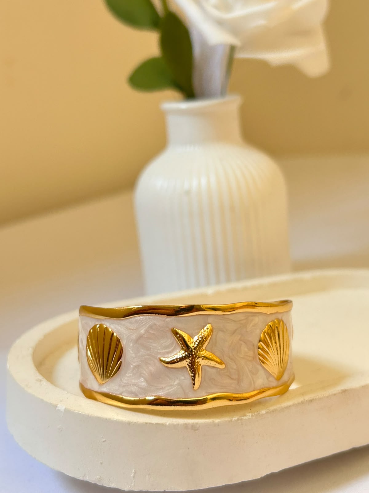 Ocean Breeze Enamel Cuff Bracelet
