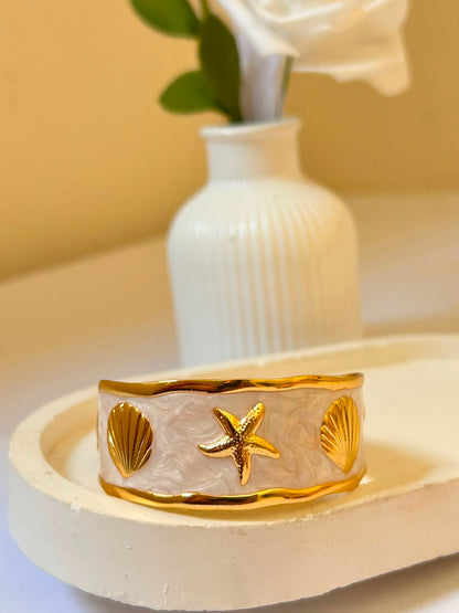 Ocean Breeze Enamel Cuff Bracelet